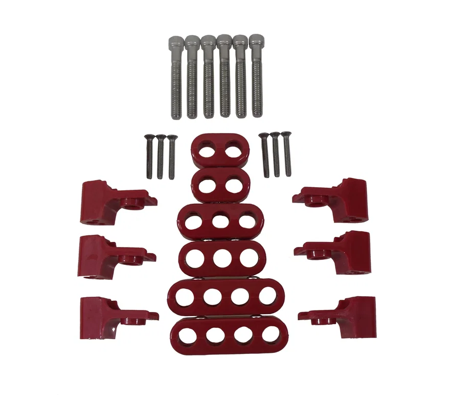 10.4mm Horizontal Wire Loom Kit Red