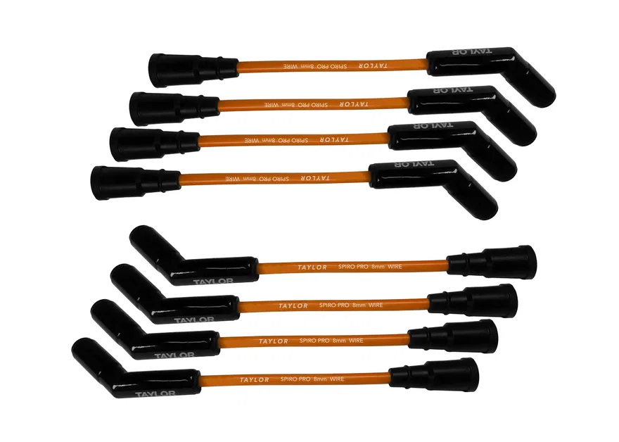 8mm Spiro Pro Orange, Black Ceramic, Ford 7.3L Wire Set