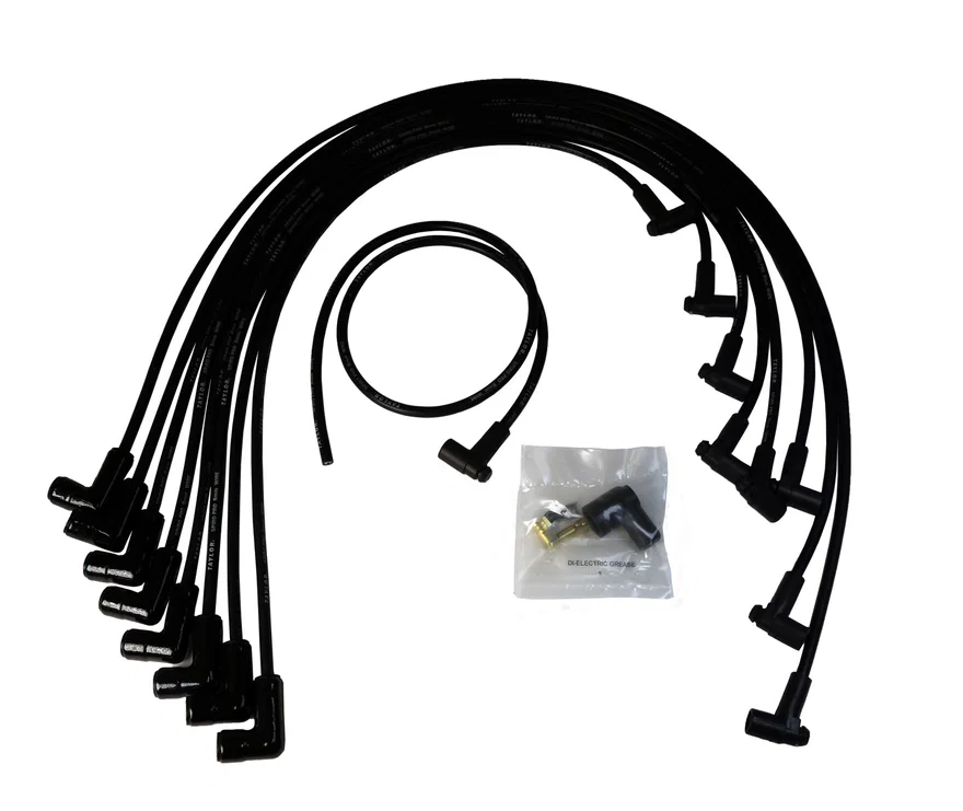 8mm Spiro Pro Race Fit 8 Cyl Black Ceramic Boot Black Wire