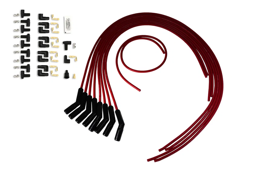 8mm Spiro Pro Black Ceramic Boot Universal Wire Set 135˚ Red Wire