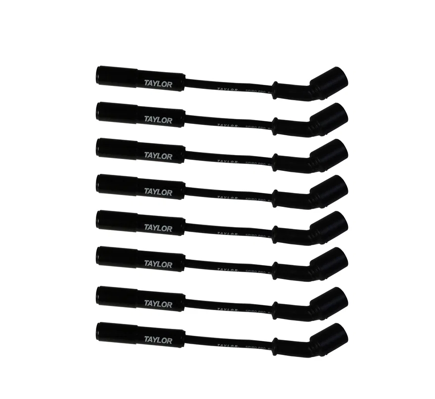 8mm Spiro Pro Black Ceramic Boot LS Wire Set 180 Deg Black Wire