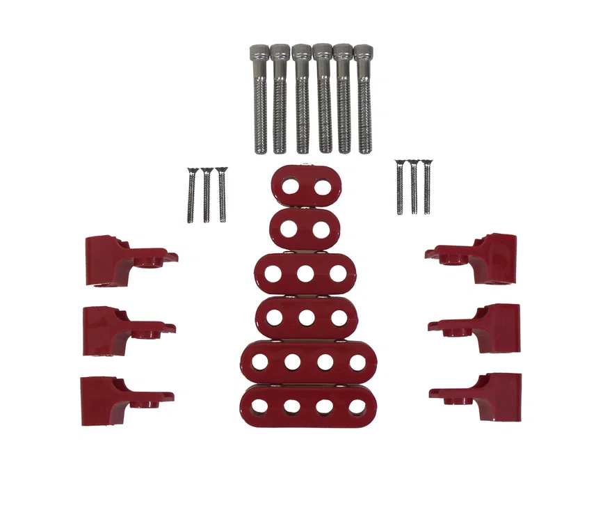 7-8mm Horizontal Wire Loom Kit Red