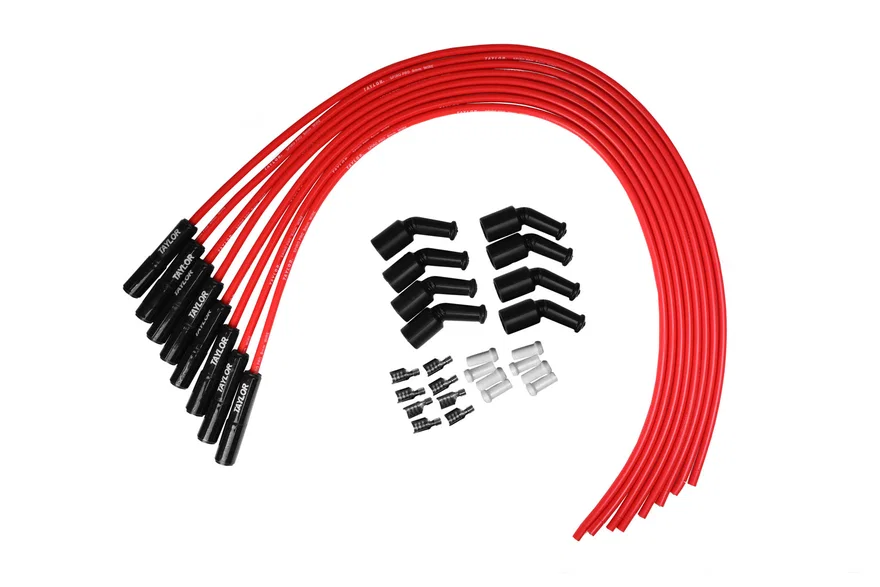 8mm Spiro Pro Black Ceramic Boot Universal LS Wire Set 180˚ Red Wire