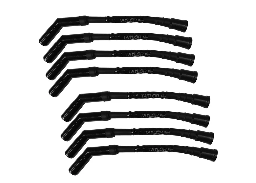 8.2mm ThunderVolt Black Ceramic Ford 7.3L Wire Set with Heat protection Sleeving