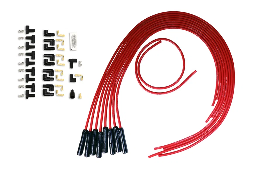 8mm Spiro Pro Black Ceramic Boot Universal Wire Set 180˚ Red Wire