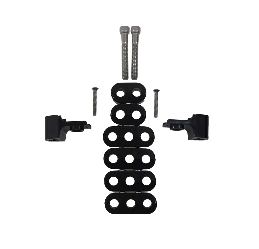 7-8mm V6 Horizontal Wire Loom Kit Black
