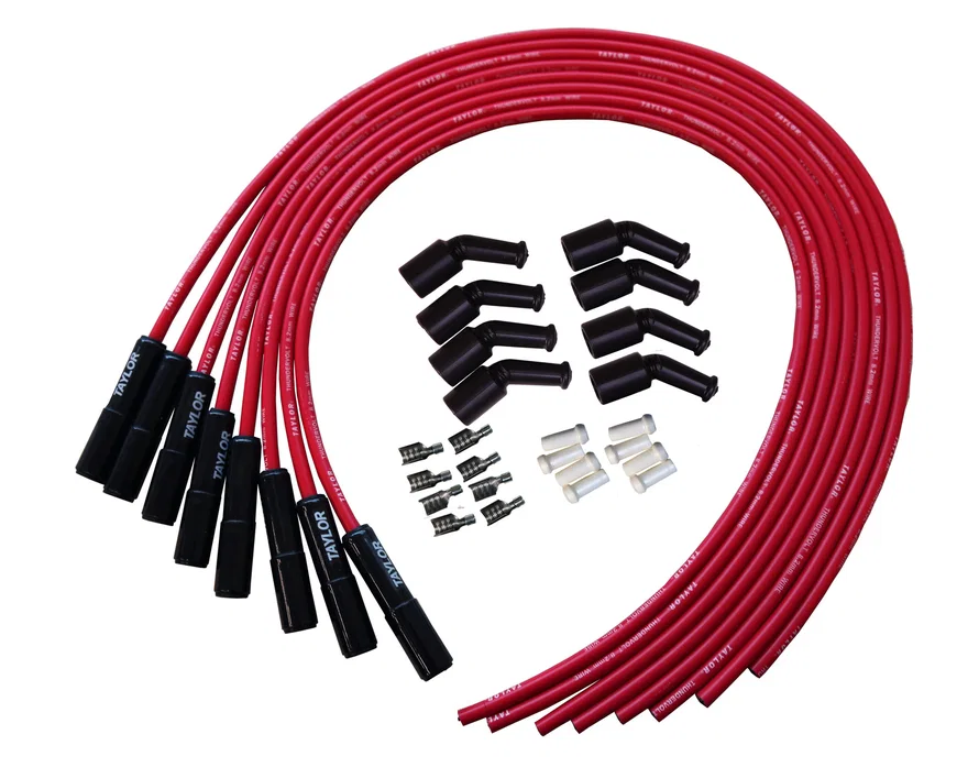 ThunderVolt 8.2 Black Ceramic Boot LS Universal Wire Set 180 Deg Red Wire
