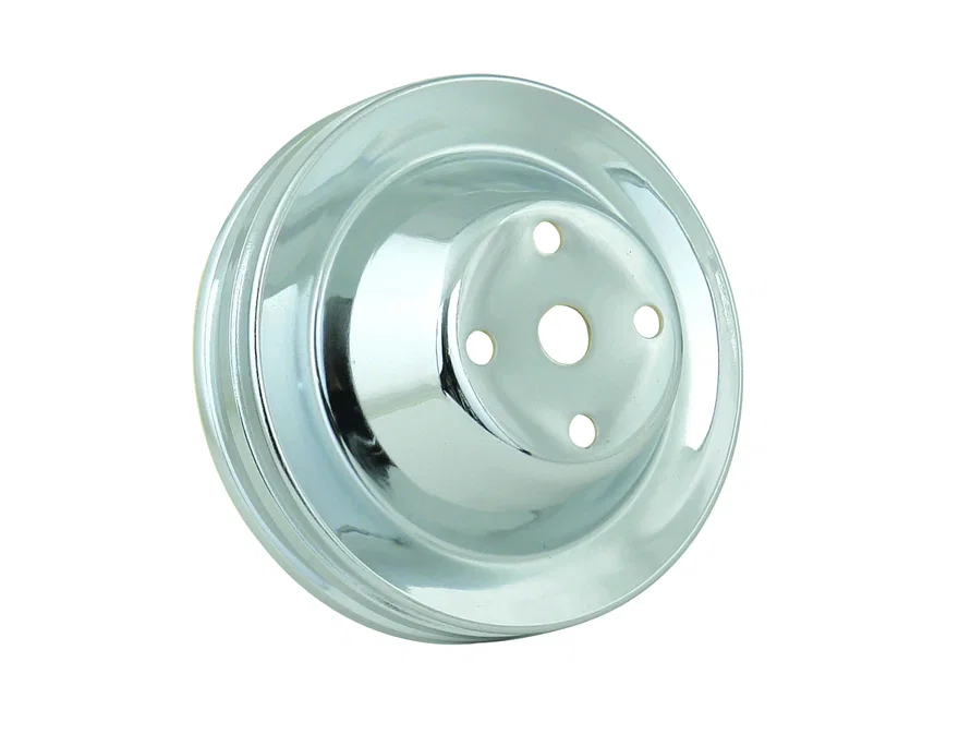 Water Pump Pulley - Chrome - Double Groove