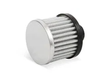 Chrome Valve Cover Breather - Push On Style Open Element image 3