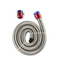 Braided Steel Fuel Line Kit - 3/8 Inch x 3 Foot image 2