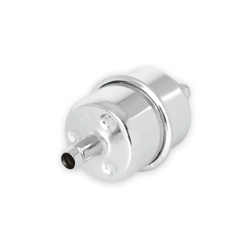 Chrome Fuel Filter - Fits 3/8 Inch Hose