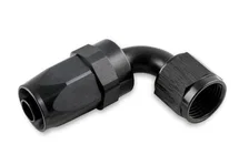 8 AN 90 Degree Swivel Hose End - Black image 1