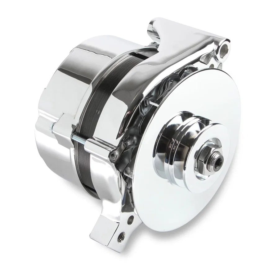 Chrome Alternator-Ford 80 Amp