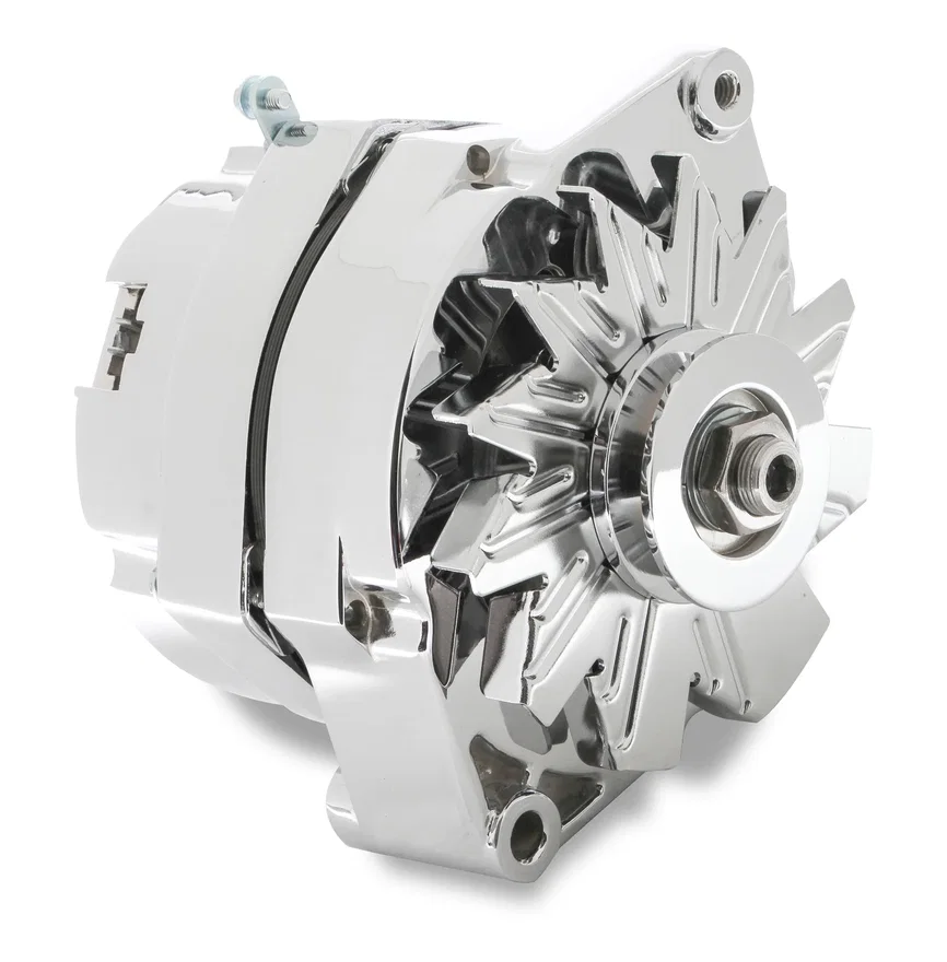 Chrome Alternator-Early GM Delco 80 Amp