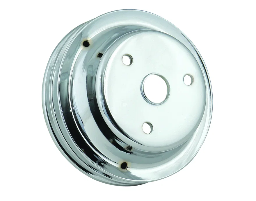 Crankshaft Pulley - Chrome - Double Groove