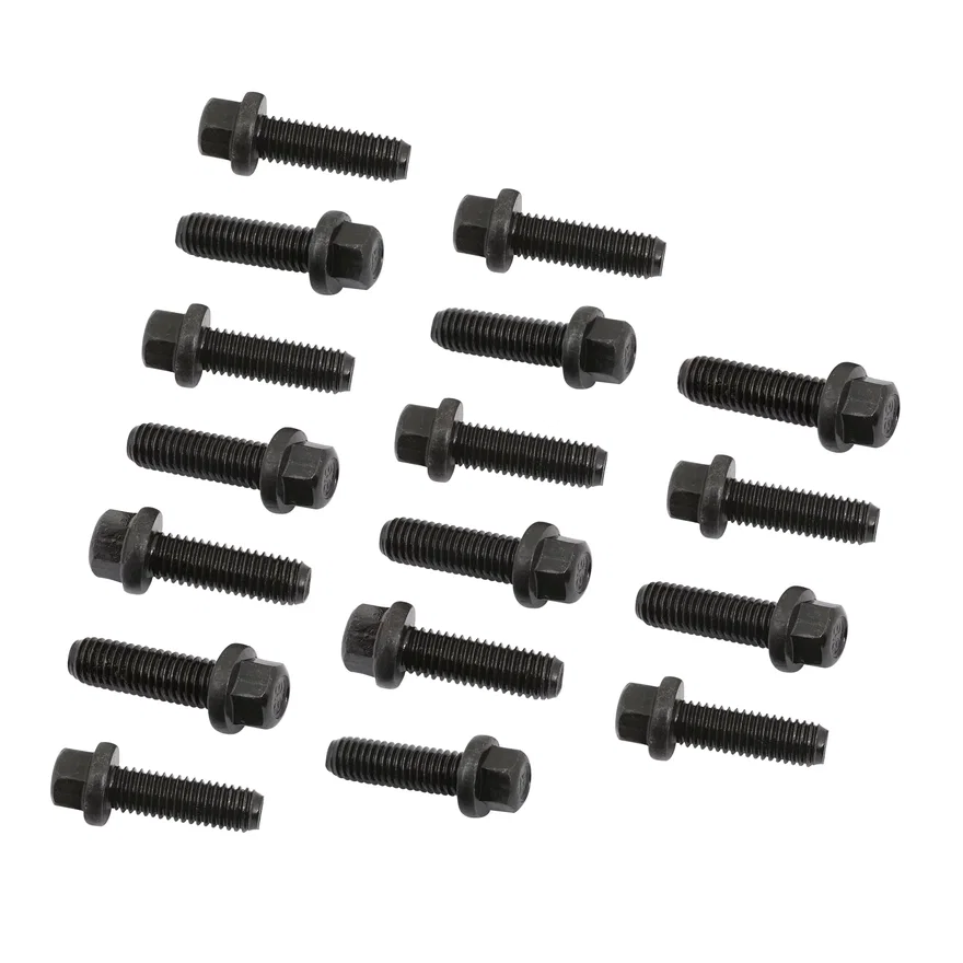 Header Bolts - M8-1.25 x 25mm Hex Head - Black Oxide