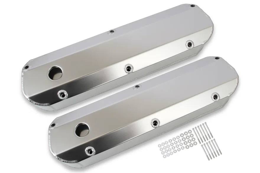 Fabricated Aluminum Valve Covers - Silver