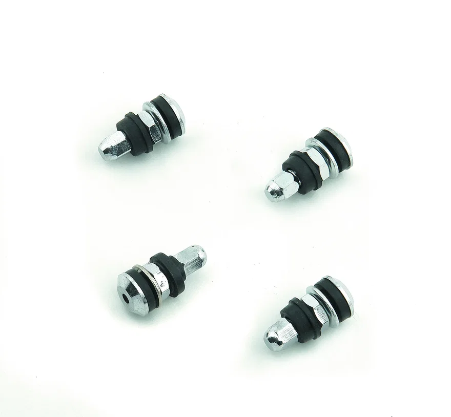 Chrome Tire Valve Stems - Shorty with Screw-On Mounting