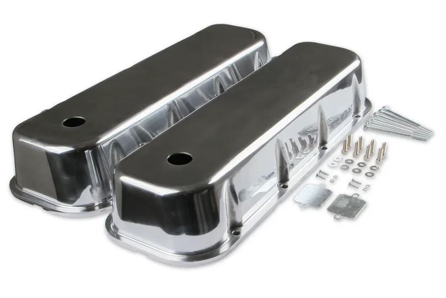 Cast Aluminum Tall Valve Covers - Polished