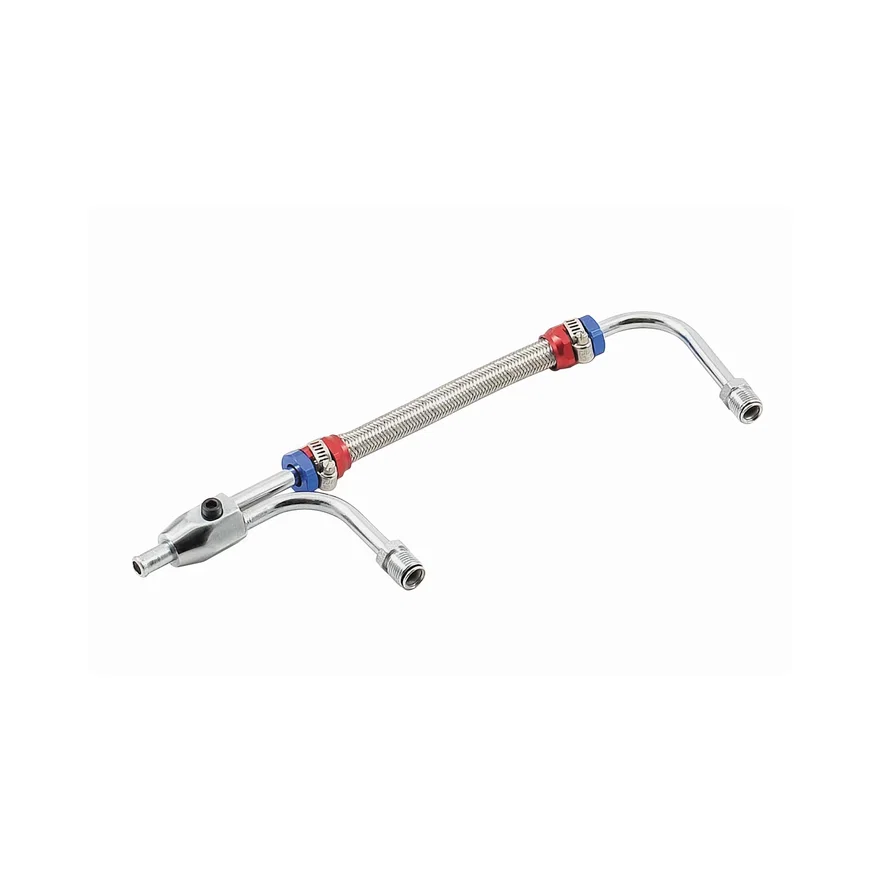 Adjustable Fuel Line with Red and Blue Hose Ends