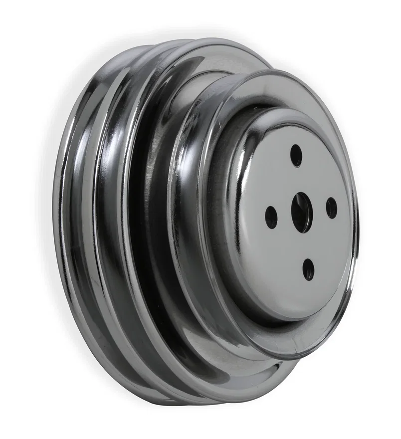 Chrome Water Pump Pulley - Triple Groove for Ford
