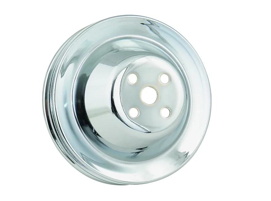 Water Pump Pulley - Chrome - Double Groove
