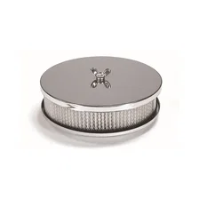 Air Cleaner - 6-1/2 Inch Diameter, 2 Inch Tall - Chrome image 1