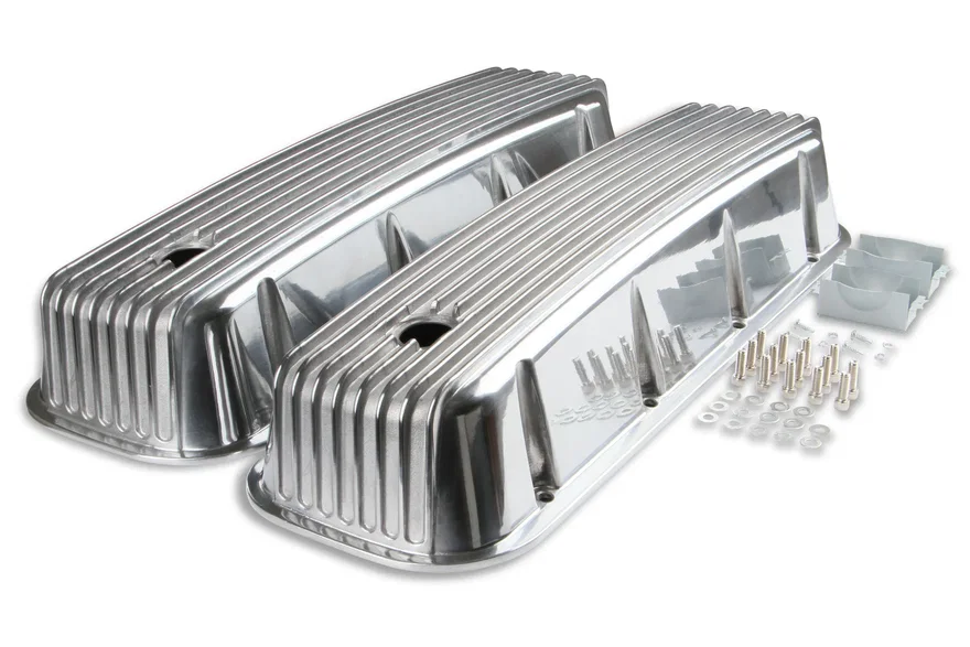 Cast Aluminum Tall Valve Covers - Polished