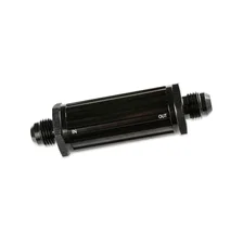 6 AN Male Fuel Filter 30 Micron - Black image 1