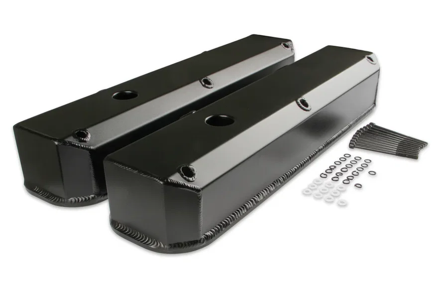 Fabricated Aluminum Valve Covers - Black Finish