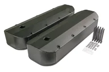 Fabricated Aluminum Valve Covers - Black Finish image 1