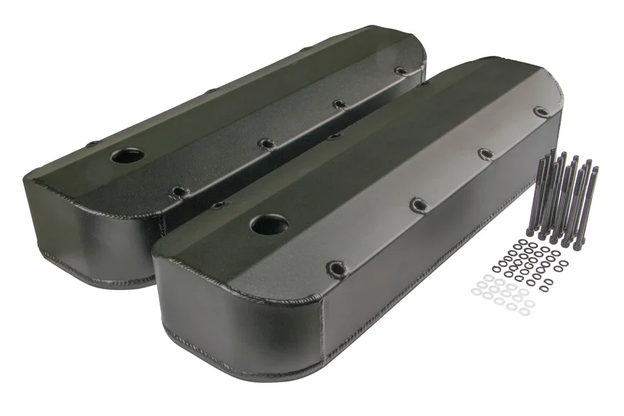 Fabricated Aluminum Valve Covers - Black Finish