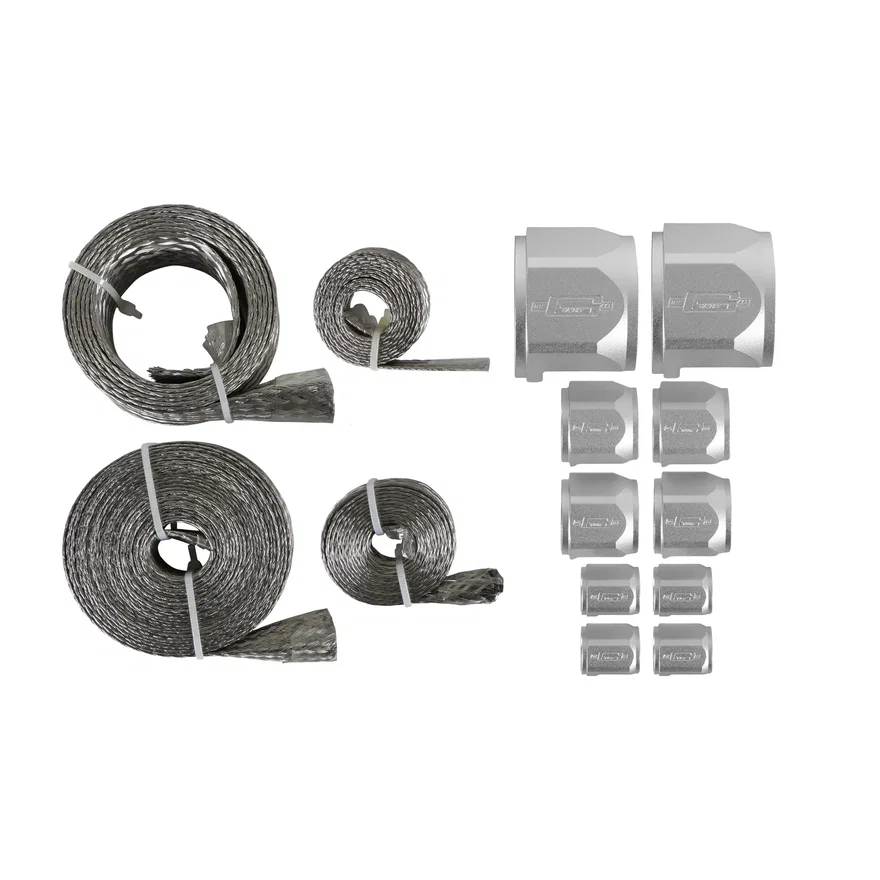 Flex-Braid Hose Sleeve Kit - Silver