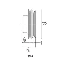 Water Pump Pulley - Chrome - Double Groove image 2