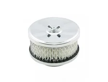 Air Cleaner - Deep Dish - 4 Inch x 2 Inch - Chrome image 1