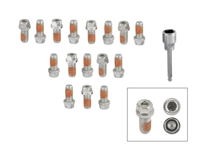 Headlock Locking Header Bolts - 3/8-16 x 3/4 Inch - Set of 16