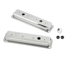 Chrome Valve Covers - Finned image 1