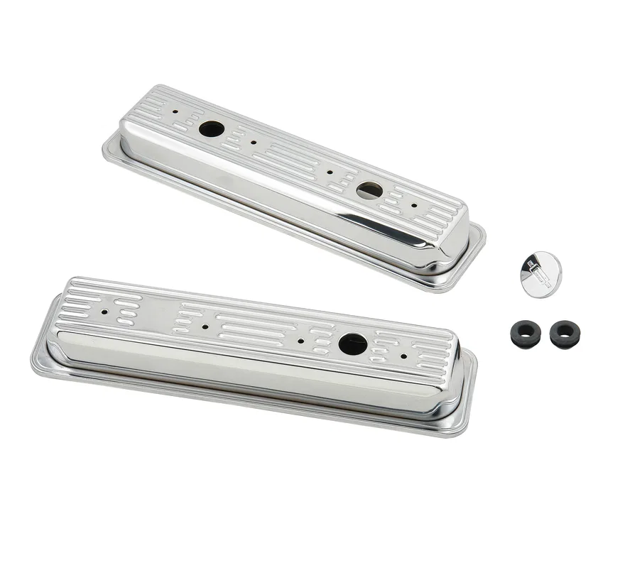 Chrome Valve Covers - Finned