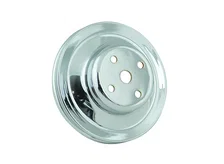 Water Pump Pulley - Chrome - Double Groove image 1