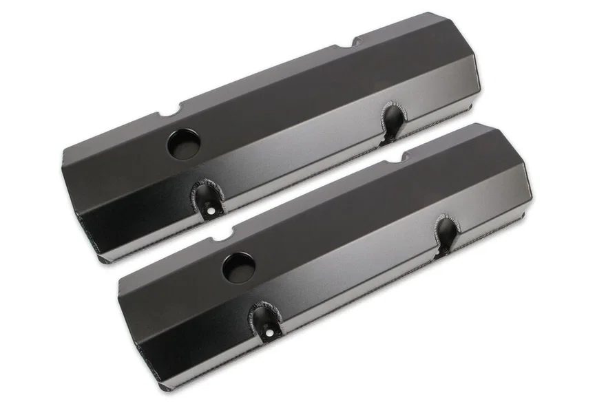 Fabricated Aluminum Valve Covers - Black Finish