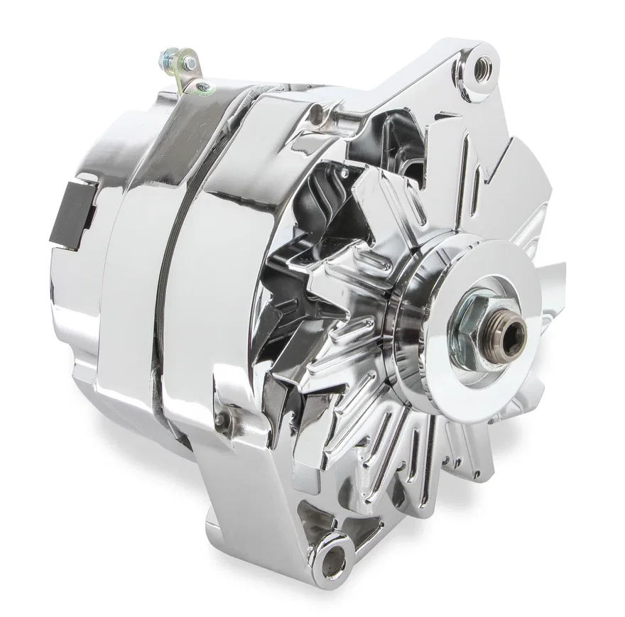 Chrome Alternator Late GM-Delco 80 Amp