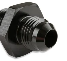 Aluminum Tube Adapter -6 AN Male AN To 3/8 Inch Tubing Black image 3