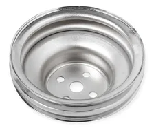 Chrome Water Pump Pulley - Double Groove image 3