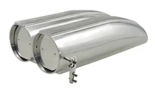 Air Scoop - Double Barrel - Shotgun Style Scoop - Polished Aluminum image 1