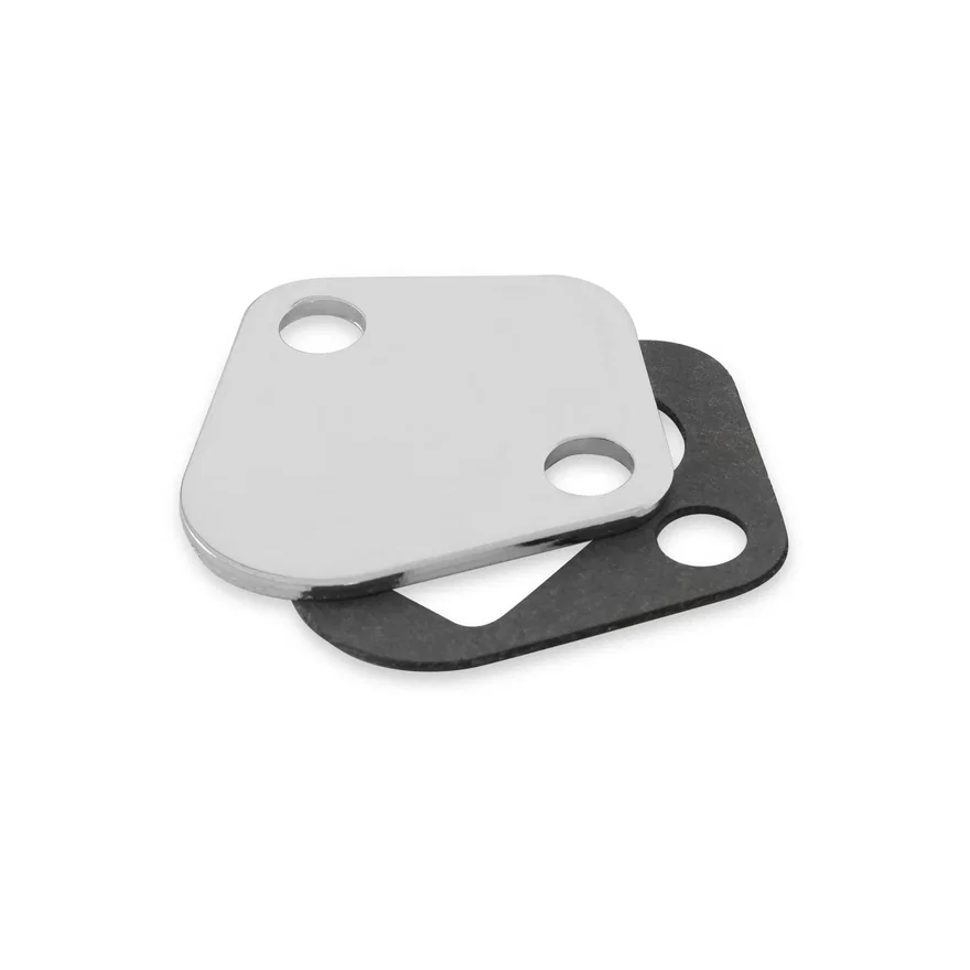 Fuel Pump Block Off Plate - Chrome