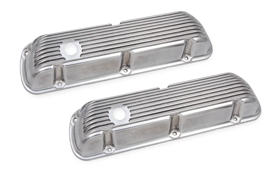 Cast Aluminum Valve Covers Pair - Polished