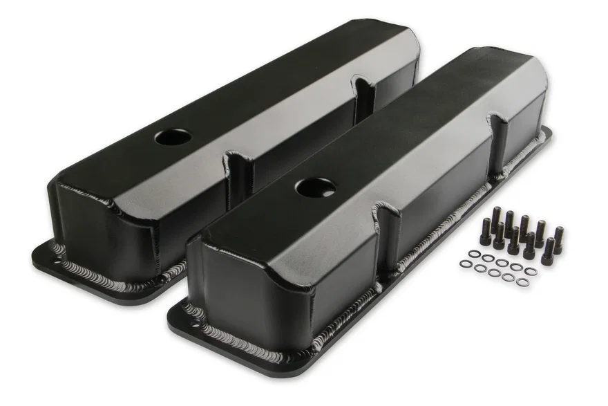 Fabricated Aluminum Valve Covers - Black Finish