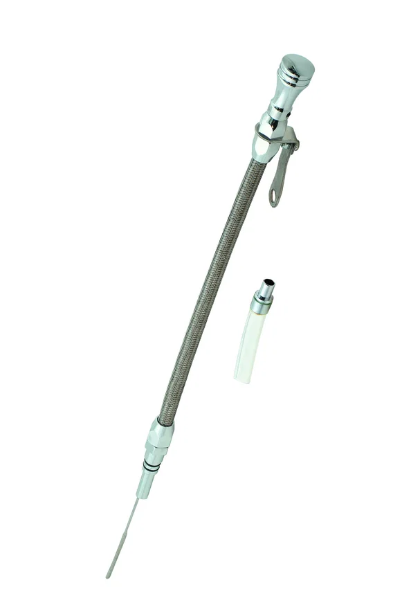 Engine Oil Dipstick & Tube - Braided Stainless Steel