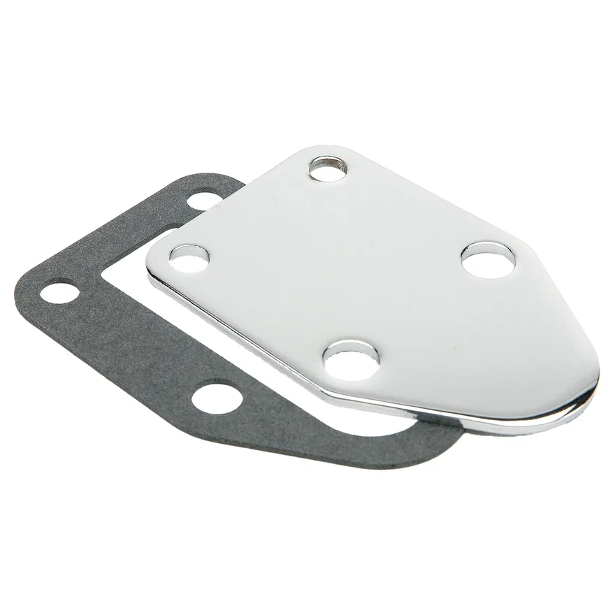 Fuel Pump Block Off Plate - Chrome