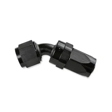 6 AN 45 Degree Swivel Hose End - Black image 1